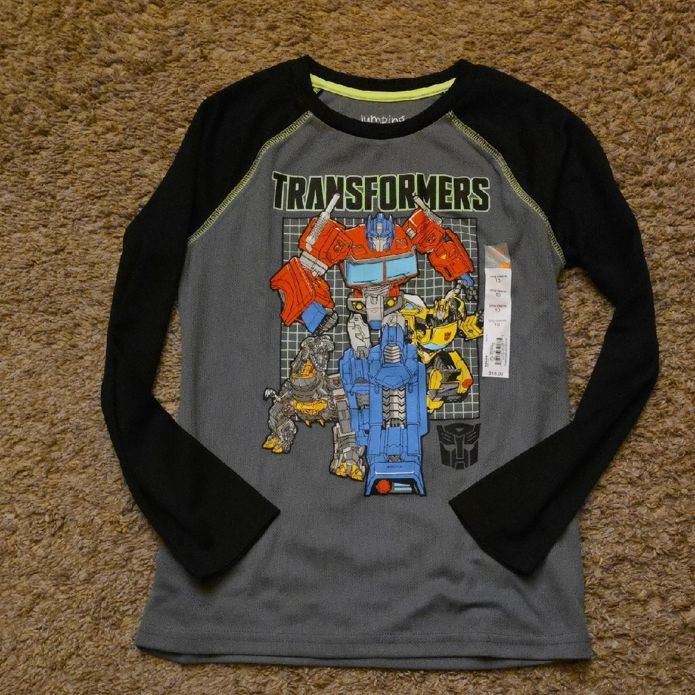 Jumping Beans Black and Gray Long Sleeve Tee